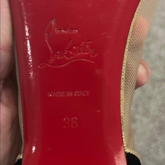 Christian Louboutin Gold and Multicolor Flats size 36 - Picture 7 of 7